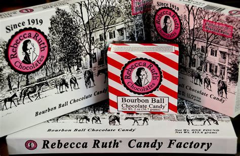 Rebecca ruth candy - Kentucky Bourbon Balls were invented in 1938 by Ruth Booe, the confectioner behind Frankfort, Kentucky’s Rebecca Ruth Candies. The company still sells her original Bourbon Balls candies made with a bourbon-infused cream center that has been dipped in dark chocolate and topped with a whole pecan. How to Make Bourbon Balls
